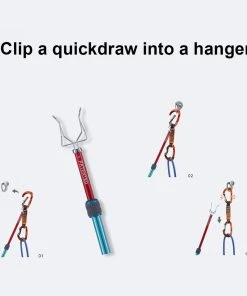 Kailasgear.com Clip-up EVO Stick Clip Rock Climbing Mountaineering Multi-use Extendable Superclip